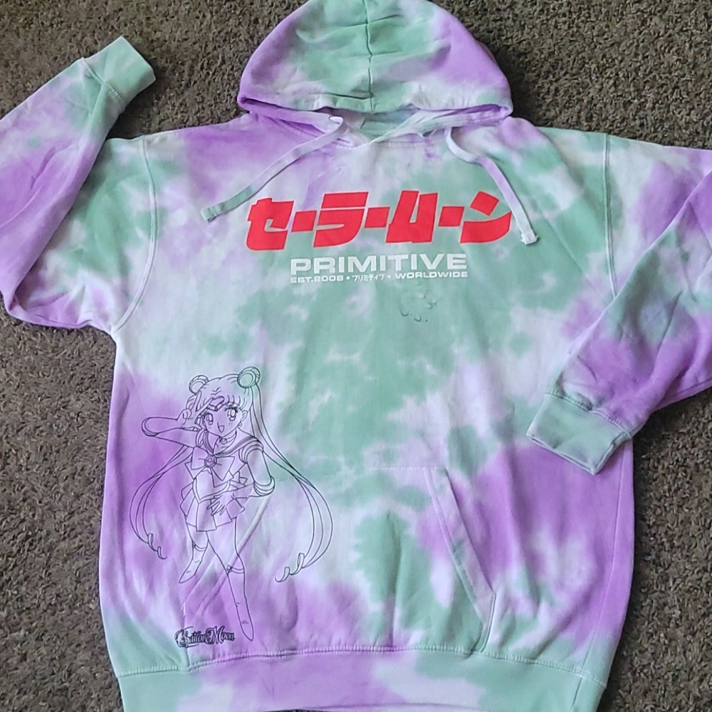 Sailor moon x primitive hoodie Medium